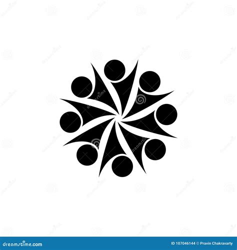 Abstract Vector Black and White Logo Design for Movements, People Unity. Vector Illustration ...