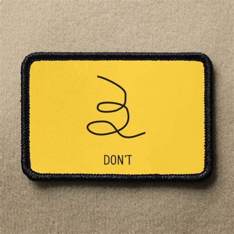 Dont Don't Tread on Me Snake DTOM Gadsden Funny Parody Hook and Loop Morale Patch PATCHRIOT ...