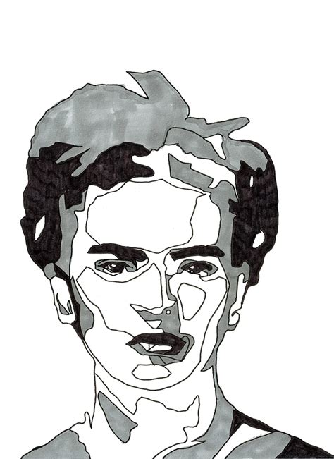 Black White Frida Kahlo Poster Printable Drawing Original | Etsy