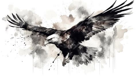 Premium AI Image | A watercolor painting of a bald eagle.