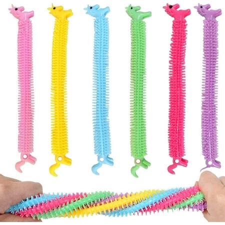 6 Pack Sensory Toys Unicorn Stretchy String for Stress Relief,Strings ...