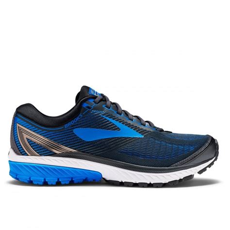 Ghost 10 Mens 2E (WIDE WIDTH) Road Running Shoes Ebony/Metallic Charcoal/Electric at ...