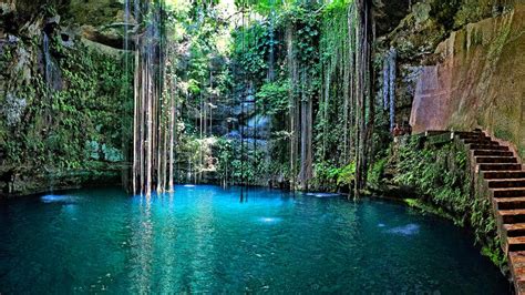 the water is so blue that it looks like they are floating in the air ...