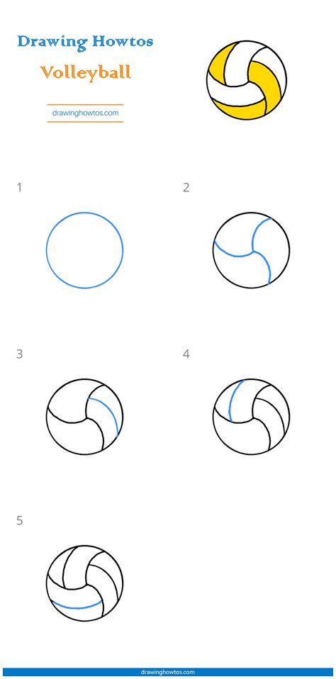 How to Draw a Volleyball - Step by Step Easy Drawing Guides - Drawing ...