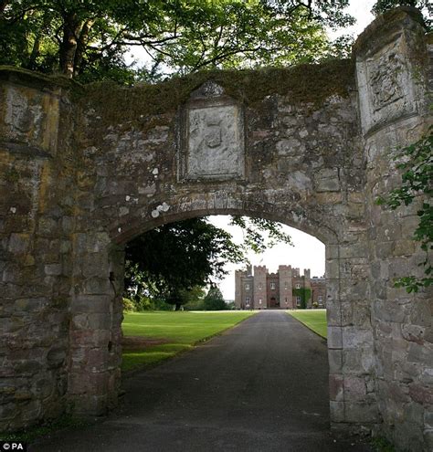 Historic 16th Scone Palace archway destroyed by white van | Daily Mail Online