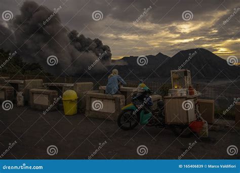 Mount Bromo Volcano Eruption Editorial Stock Image - Image of hike ...