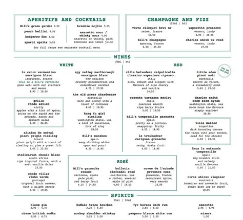 Bill's Restaurant Menu, Menu for Bill's Restaurant, Cardiff, Wales - Zomato UK