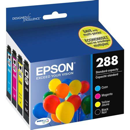 Epson 288 DURABrite Ultra Original Ink Cartridge - Black, Cyan, Magenta ...