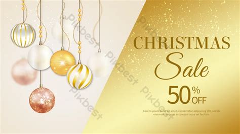 Christmas Bells Promotion Golden Banner | PSD Free Download - Pikbest