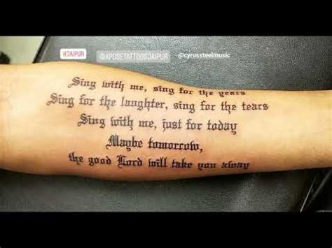 For Today Lyric Tattoos