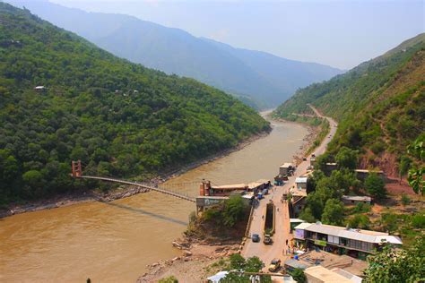 Jhelum River busy roadway & suspension bridge | Suspension b… | Flickr