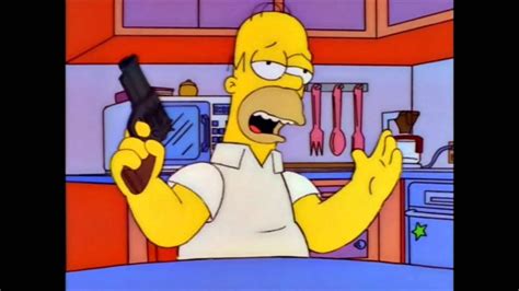 The Simpsons - Homer and his gun - YouTube