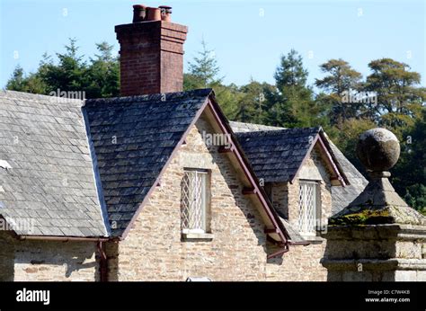 Tregothnan Estate properties Cornwall Uk Stock Photo - Alamy