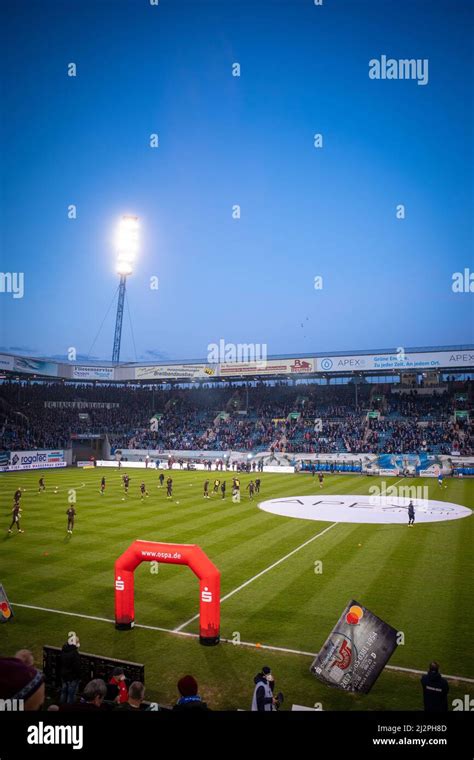 in the football stadium of FC Hansa Rostock a few minutes before kickoff Stock Photo - Alamy