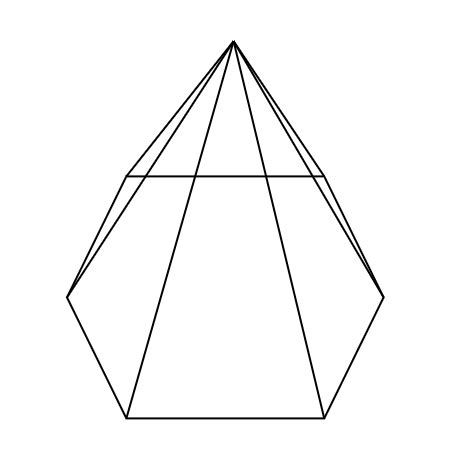 How many rectangular faces do a hexagonal pyramid have?