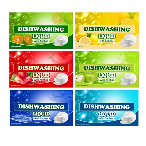 STICKER LABEL FOR DISHWASHING LIQUID 10 PCS | Shopee Philippines