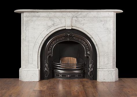 Victorian Carrara marble fireplace