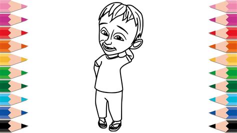 Gambar Gambar Upin Ipin Coloring Pages Foto Mewarnai Rebanas Draw Fizi ...