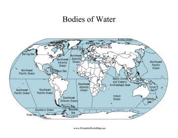 World Map Bodies Of Water ~ AFP CV