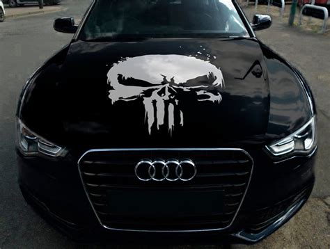 Punisher Skull Car Hood Wrap Vinyl Decal Full Color Graphics | Etsy