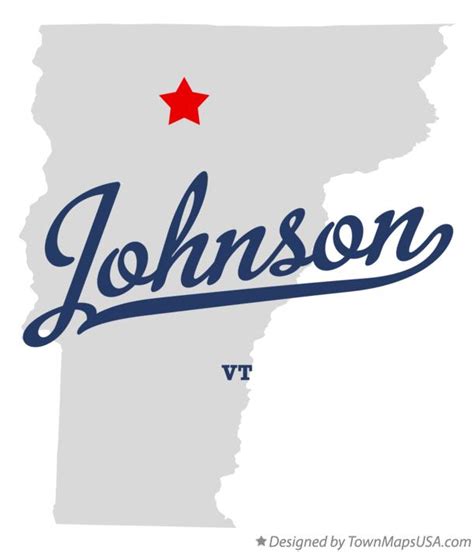 Map of Johnson, VT, Vermont