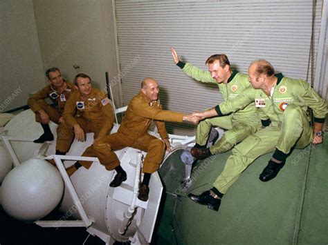 Apollo Soyuz Test Project crew training - Stock Image - C025/0274 - Science Photo Library