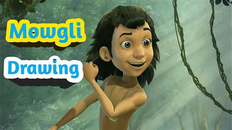 Mowgli Cartoon Character drawing| Jungle Book | #phoolchandkidsart - YouTube