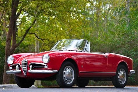 1962 Alfa Romeo Convertible Red Vintage | shape of a car | Pinterest