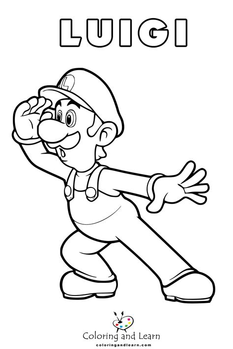 Luigi Coloring Pages (FREE) (2024) - Coloring and Learn