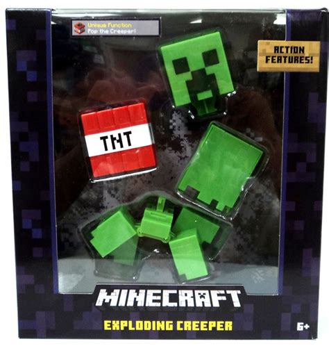 Minecraft Survival Mode Exploding Creeper 5 Action Figure TNT Mattel Toys - ToyWiz