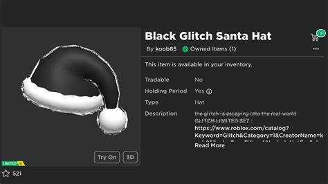 Sniping Black Glitch Santa Hat (Roblox Free UGC Limited) - YouTube