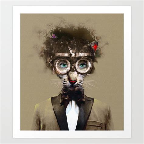 Steampunk Cat Art Print by perymaya | Society6