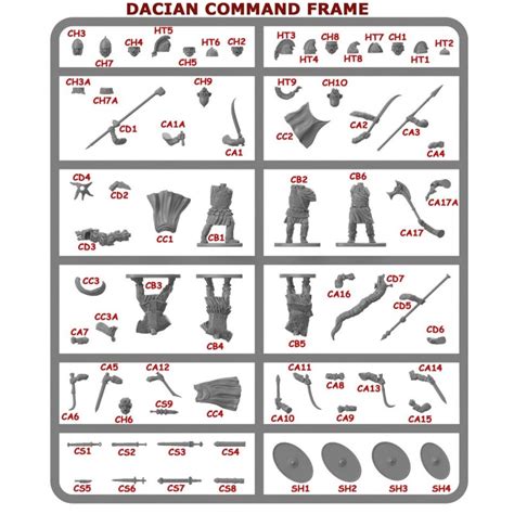 Ancient Dacians Command Sprue (6) 28mm Plastic VICTRIX MINIATURES ...