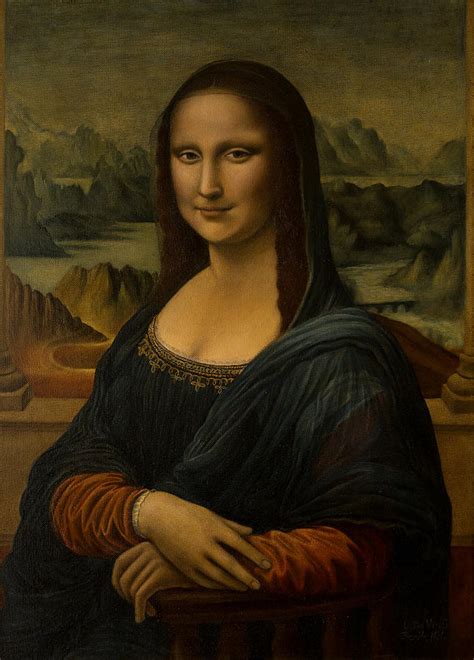 Mona Lisa, La Gioconda, reproduction. Leonardo da Vinci. Painted Old masters technique Painting ...