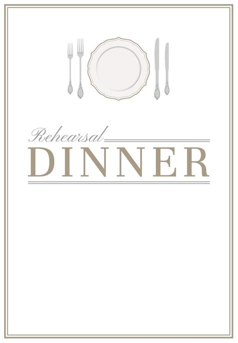 Blank Dinner Invitation Template