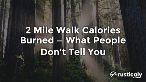 2 Mile Walk Calories Burned ~ Read This Before Moving On!