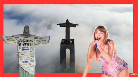 Christ the Redeemer welcomes Taylor Swift to Brazil