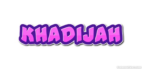 Khadijah Logo | Free Name Design Tool from Flaming Text