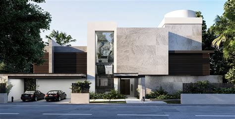 Modern Villa exterior design - Entrance on Behance