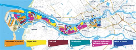 Rotterdam port map - Map of Rotterdam port (Netherlands)