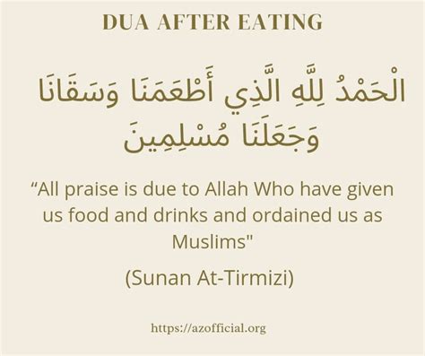 Dua Before And After Eating | AZ Official Religious