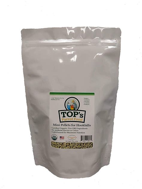 TOP's Parrot Food USDA Certified Organic Mini Pellets Bird Food ...