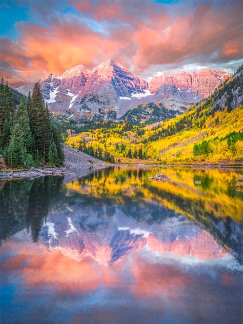 Maroon Bells Autumn Colors Fall Foliage Maroon Lake Colora… | Flickr