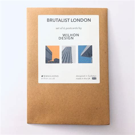 Brutalist London postcard set by Wilhon Design - WowHaus