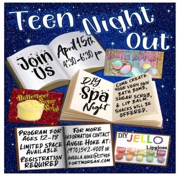 Get pampered at Fort Morgan Library’s Teen Night Out Spa Night – The Fort Morgan Times