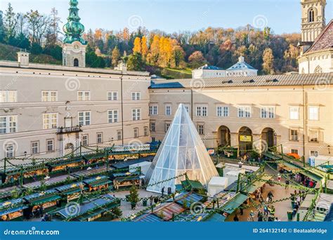 Christmas Market in Salzburg, Austria Editorial Image - Image of famous ...