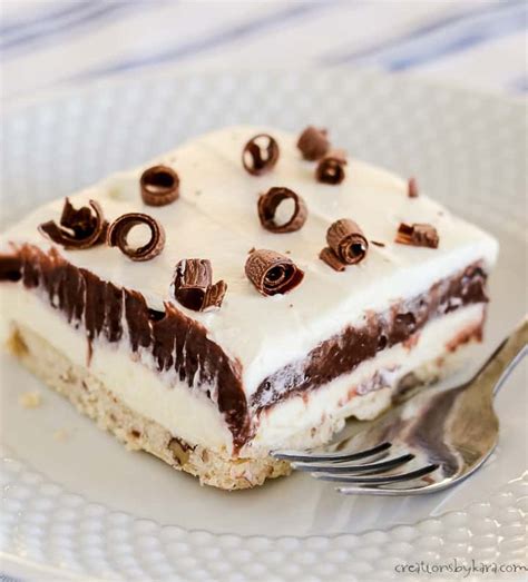 Layered Chocolate Delight Recipe - Creations by Kara