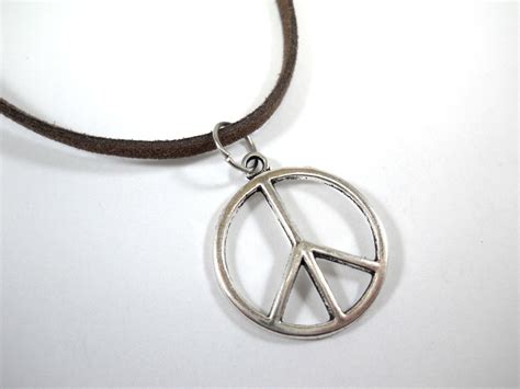 Peace Sign Pendant Necklace, Peace Symbol, Peace Pendant Necklace, Hippie Necklace, Boho ...