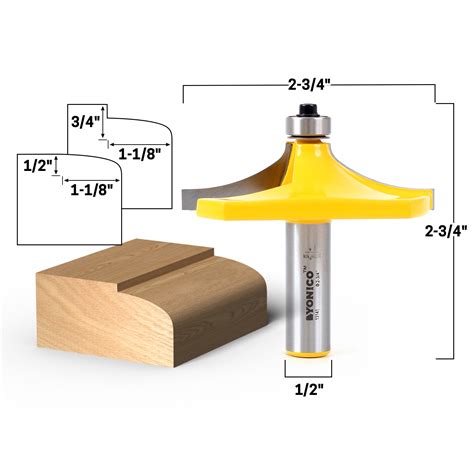 Edging :: Table Edge :: 2-3/4" Diameter Thumbnail Table Edge Thumbnail Router Bit - 1/2" Shank ...