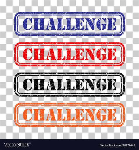 Set of challenge stamp symbol label sticker sign Vector Image